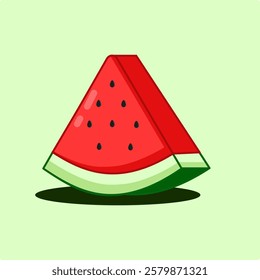 Watermelon vector illustration cartoon design style, flat design