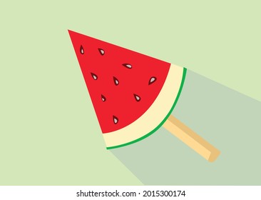 Watermelon Vector Illustration. Colorful Fruit Icon. Vector Illustration Template.