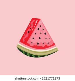 Wassermelone, Vektorgrafik-Design mit buntem Hintergrund.
