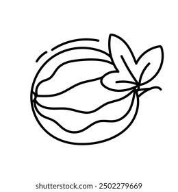 Sandía. Ilustración vectorial en estilo doodle
