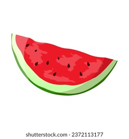 Watermelon.Red watermelon vector illustration in flat cartoon style. Summer food concept illustration isolated on white background. watermelon. Vector illustration