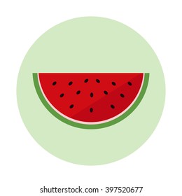Watermelon vector illustration. Flat design