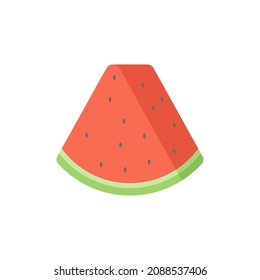 Watermelon vector illustration. Fruit flat design