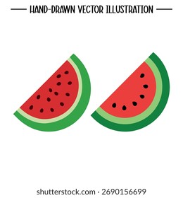 Ilustración vectorial de sandía. Arte gráfico de sandía