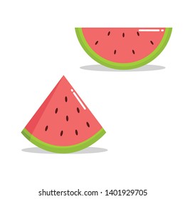 Watermelon vector illustration isolated on white background. Watermelon icon 