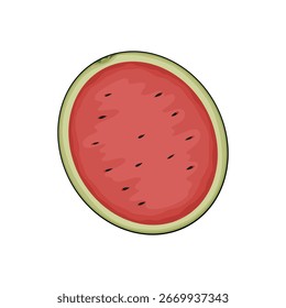 Ilustração vetorial de melancia, isolada sobre fundo branco