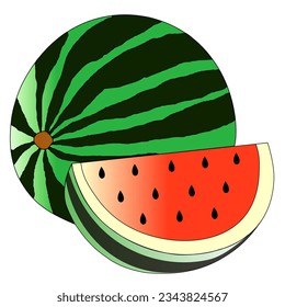 Vector de sandía para ilustraciones, logotipos, iconos u otras necesidades de diseño