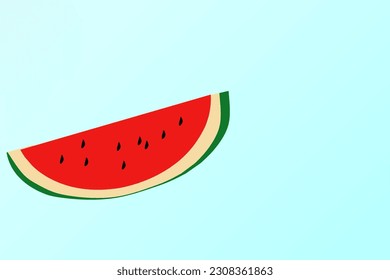 watermelon vector illustration with minimalist backgroud