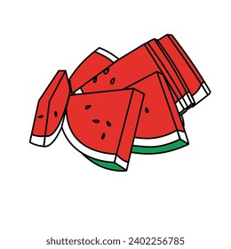 watermelon vector illustration perfect for summer design