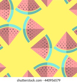 Watermelon - vector illustration. Seamless texture for your design.