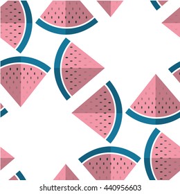 Watermelon - vector illustration. Seamless texture for your design.
