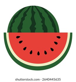 Watermelon vector illustration, simple design
