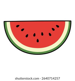 Watermelon vector illustration, simple design