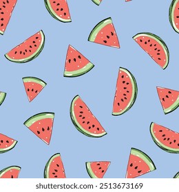 Watermelon vetor ilustração papel de parede padrão sem emenda