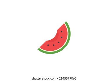 Watermelon Vector Isolated Emoticon. Watermelon Icon