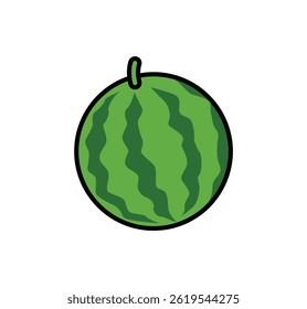 Watermelon vector isolated icon. Watermelon emoji illustration. Watermelon vector isolated emoticon