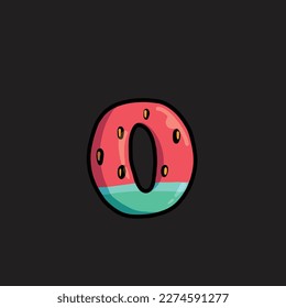 watermelon vector number 0 from fruit strain weed food