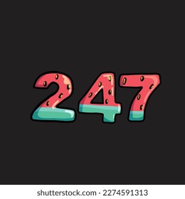 vectores de sandía número 247 de alga de cepa de fruta