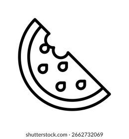 Watermelon Vector Outline Icon. EPS 10 File