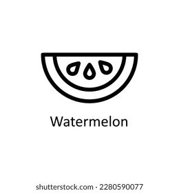 Vector de sandía   iconos de esquema. Material gráfico simple