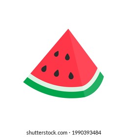 Watermelon vector. red fruit cut into pieces with seeds inside Refreshing food in the summer