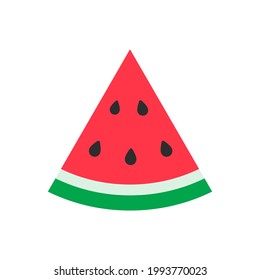 Watermelon vector. red fruit cut into pieces with seeds inside Refreshing food in the summer