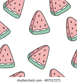 Watermelon vector seamless pattern