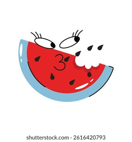 Watermelon vector Sticker. Eps 10 file