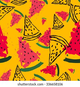 Watermelon vector summer cool vector isolate color splash 