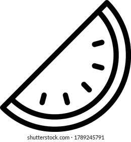 watermelon vector thin line icon 