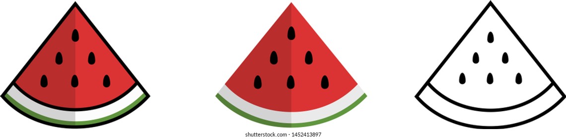 Watermelon. Vector watermelon.Set of watermelons. Vector graphics.  Set of vector icons. Berry. Berries. Vector berries. Food.