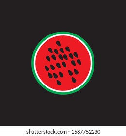 Watermelon vector.Fresh watermelon illustration.Seamless watermelons pattern. Vector background with watercolor watermelon slices