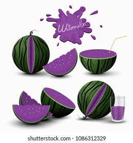 Watermelon violet. Vector EPS 10