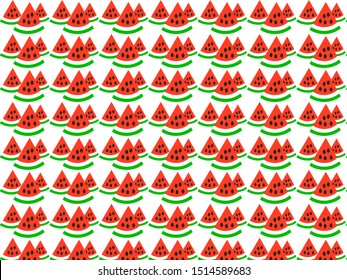 Wassermelone-Tapete, Illustration, Vektorgrafik auf weißem Hintergrund.
