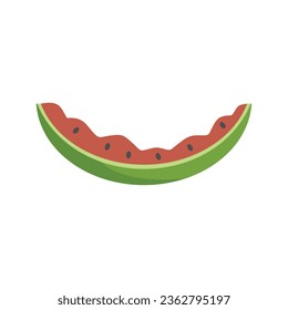 Watermelon waste icon flat vector. Food trash. Ecology vegetable isolated