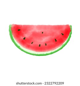 Wassermelonfarben einzeln auf weißem Hintergrund, Vektorgrafik.