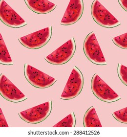 watermelon watercolor pattern