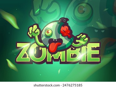 watermelon zombie Vector logo, gaming logo