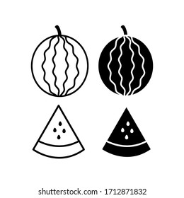 Watermelons icons vector isolated template