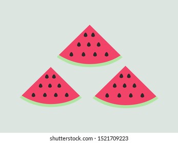 sandías, ilustración, vector sobre fondo blanco.