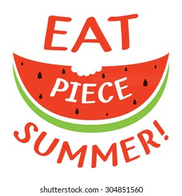 Watermelons and lettering eat piece summer