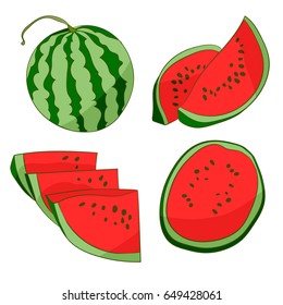 Watermelons on white background