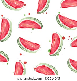 watermelons patter summer vector design