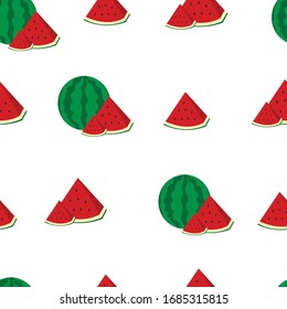 Wassermelonen-Muster auf weißem Hintergrund