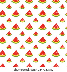 Watermelons pattern. Seamless vector background.