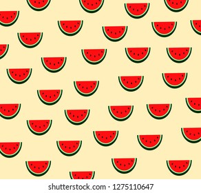 Watermelons pattern. Vector illustration