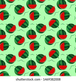Watermelons pattern vector illustration background