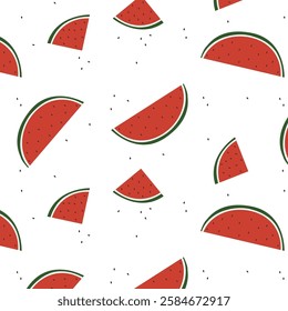 watermelons seamless backgrounnd isolated pattern