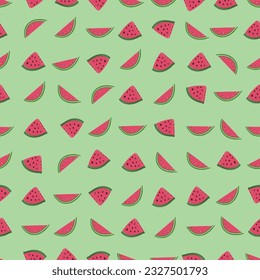 Watermelons seamless fabric design pattern