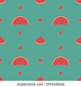 watermelons seamless pattern on background.